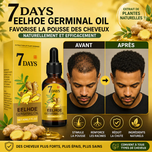 🌿 7 Days EELHOE Germinal Oil – Huile de Croissance Capillaire Naturelle.
